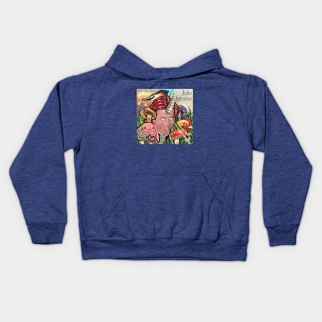 Julio mushroom trip Kids Hoodie by Toby Sasquatch